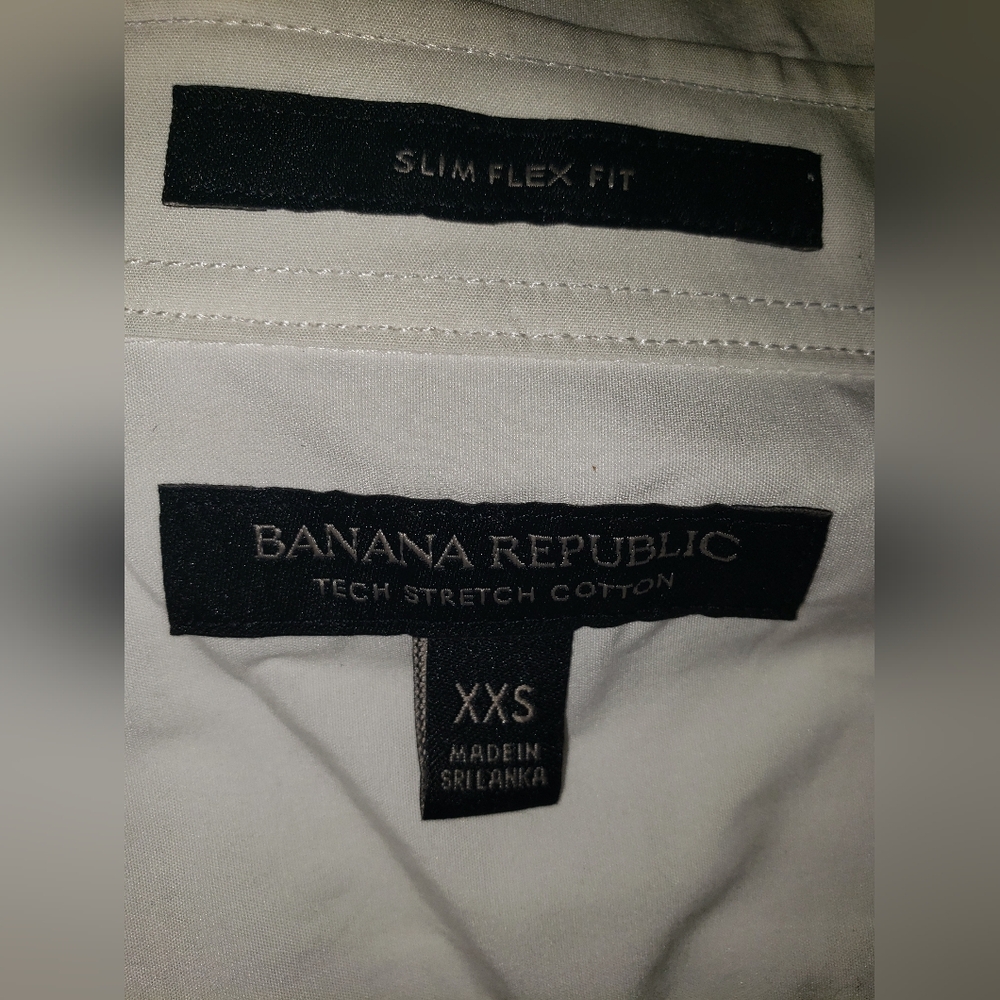 NWOT Banana Republic cotton slim stretch short sleeve button up shirt - Picture 6 of 9